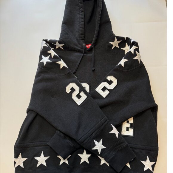 SUPREME HOCKEY HOODED SWEATSHIRT - BLACK (FW22) SMALL - Picture 4 of 10